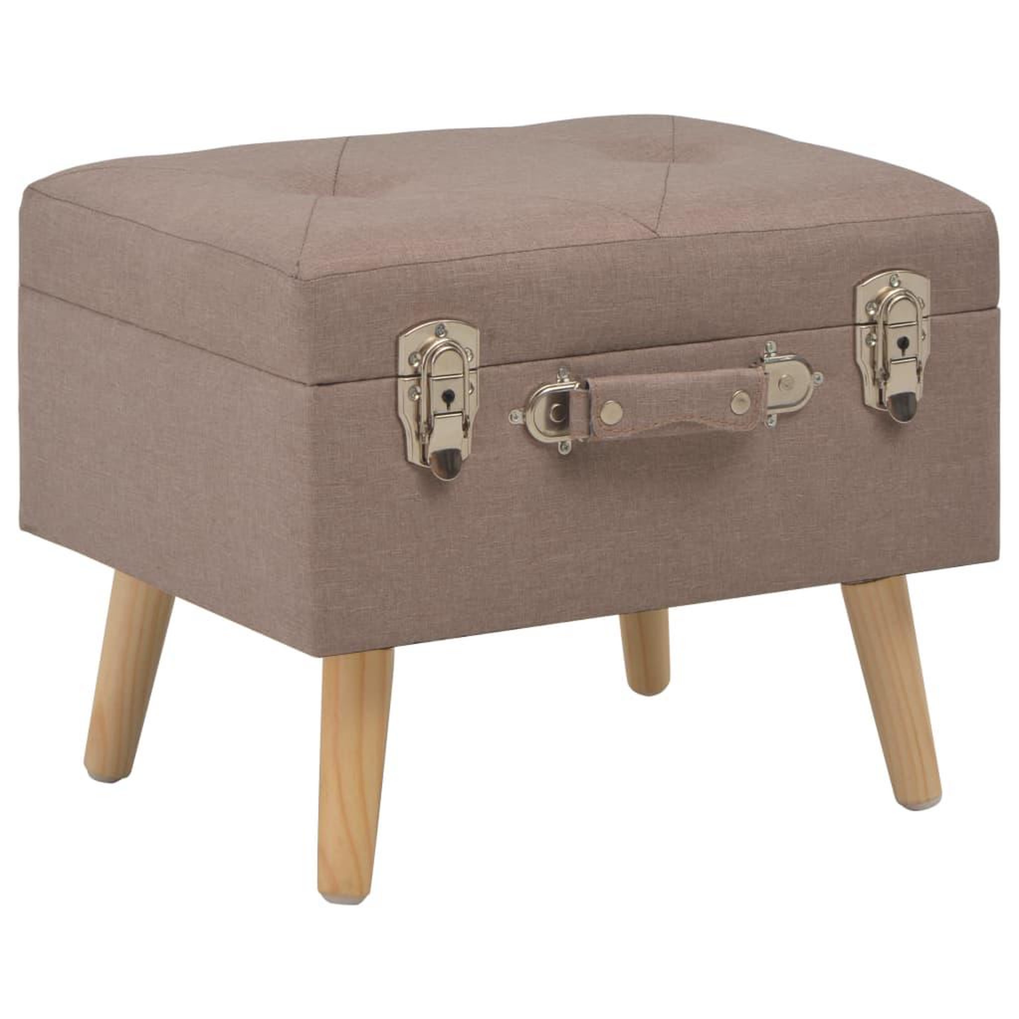 Voir la diapositive 1 : VIDAXL Tabouret de rangement 40 cm Marron Tissu