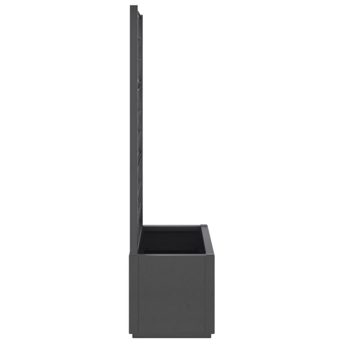 VIDAXL Jardiniere avec treillis gris fonce 80x36x140 cm PP