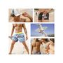 Voir la diapositive 3 : FREEGUN Shorty de bain homme uni avec logo rubber print couleur