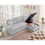 Voir la diapositive 3 : BEST MOBILIER Astoria - canapé d'angle réversible 4 places - convertible avec coffre - en tissu texturé