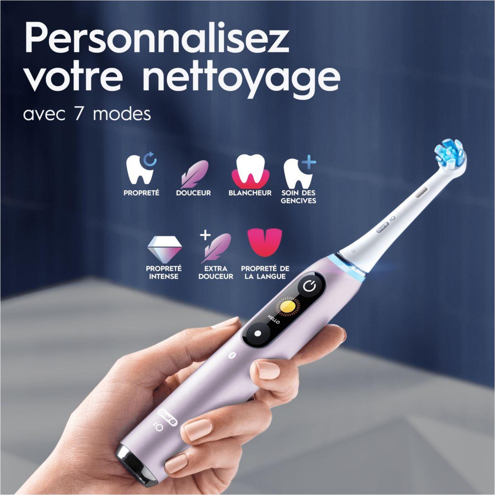 Voir la diapositive 4 : ORAL B Brosse à dents électrique IO9s Serie s rose quartz