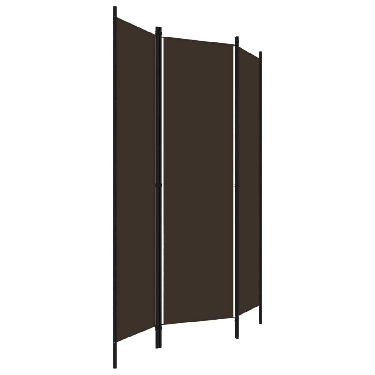 VIDAXL Cloison de separation 3 panneaux Marron 150x180 cm