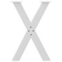 Voir la diapositive 5 : VIDAXL Pieds de table a manger forme de X 2 pcs blanc 60x(72-73) cm