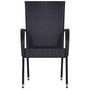 Voir la diapositive 5 : VIDAXL Ensemble a manger de jardin 7 pcs Resine tressee Noir