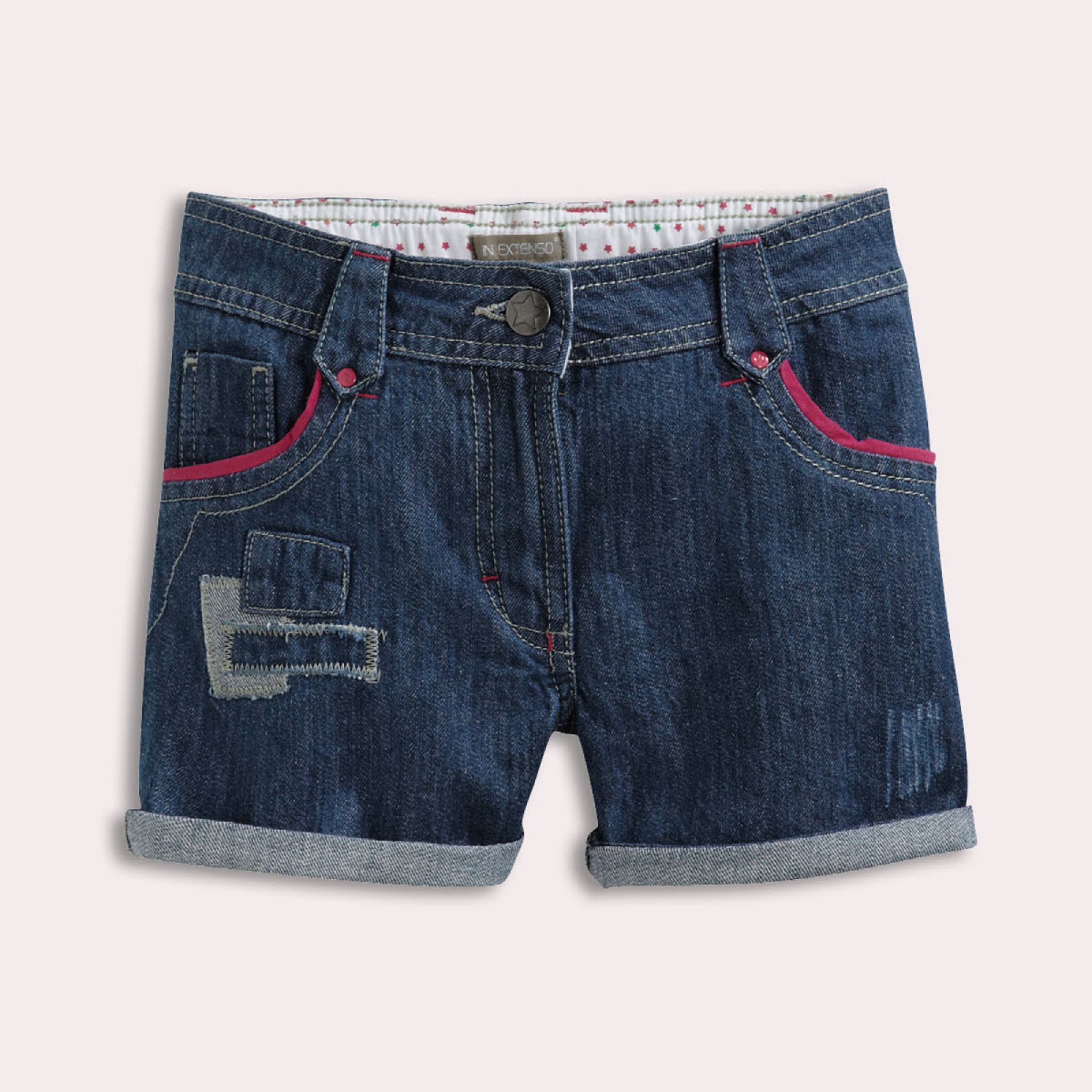 Short Jean River Island Pour Fille - Taille 9-10 Ans, Bleu, Occasion Très Bon état