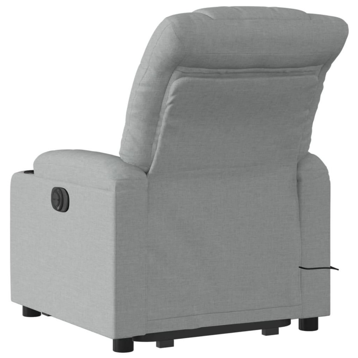 VIDAXL Fauteuil inclinable de massage electrique Gris clair Tissu