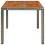Voir la diapositive 3 : VIDAXL Table de jardin dessus en bois Gris 90x90x75 cm Resine tressee