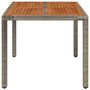 Voir la diapositive 3 : VIDAXL Table de jardin dessus en bois Gris 90x90x75 cm Resine tressee