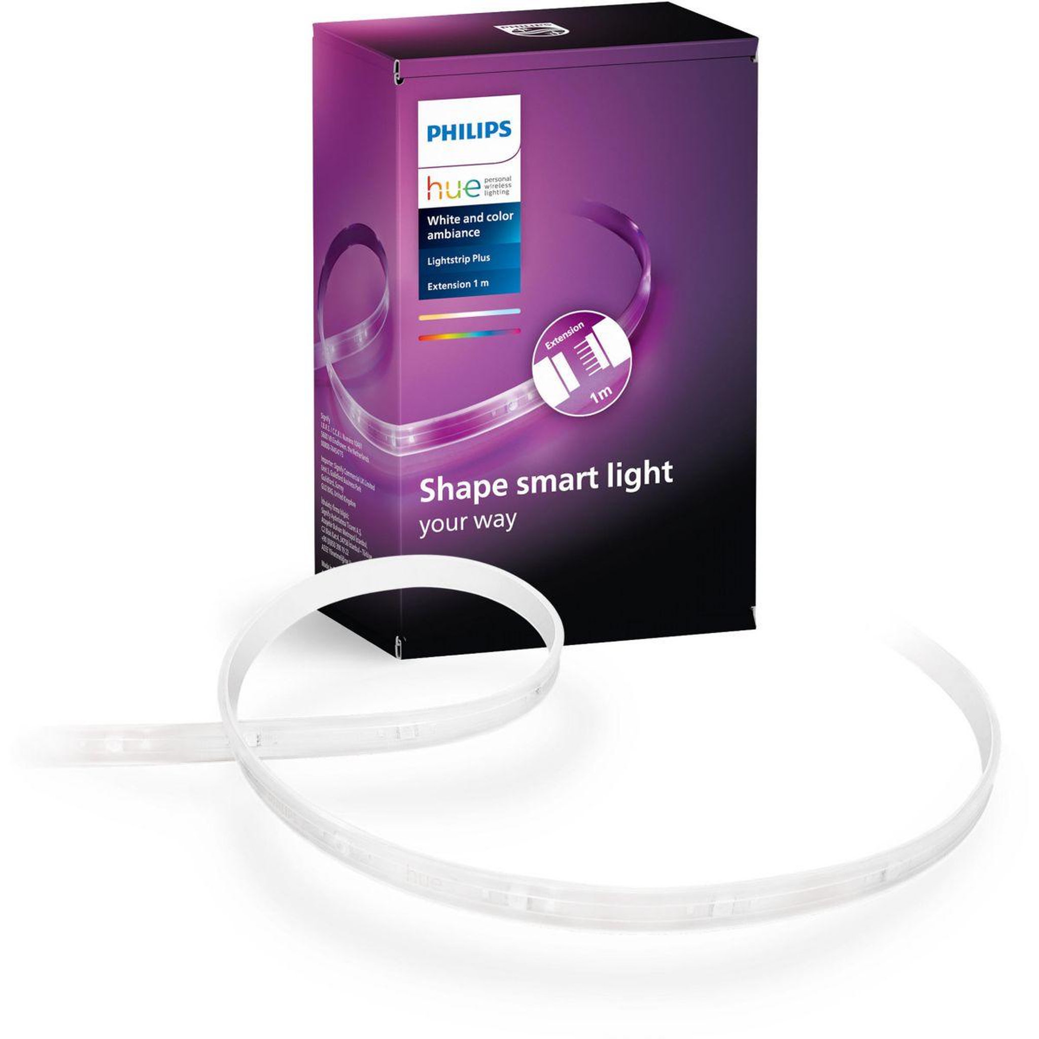 Voir la diapositive 2 : Philips Bandeau LED W&C LightStrip extension 1M