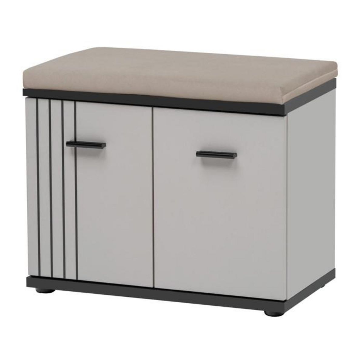 Paris Prix Ensemble Vestiaire 4P  Hugo  120cm Gris & Noir