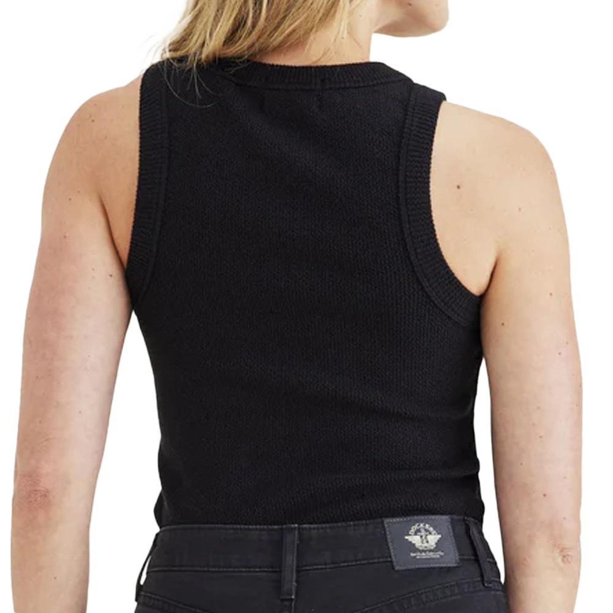 Voir la diapositive 2 : DOCKERS Débardeur Noir Femme Dockers Rib Knit Tank
