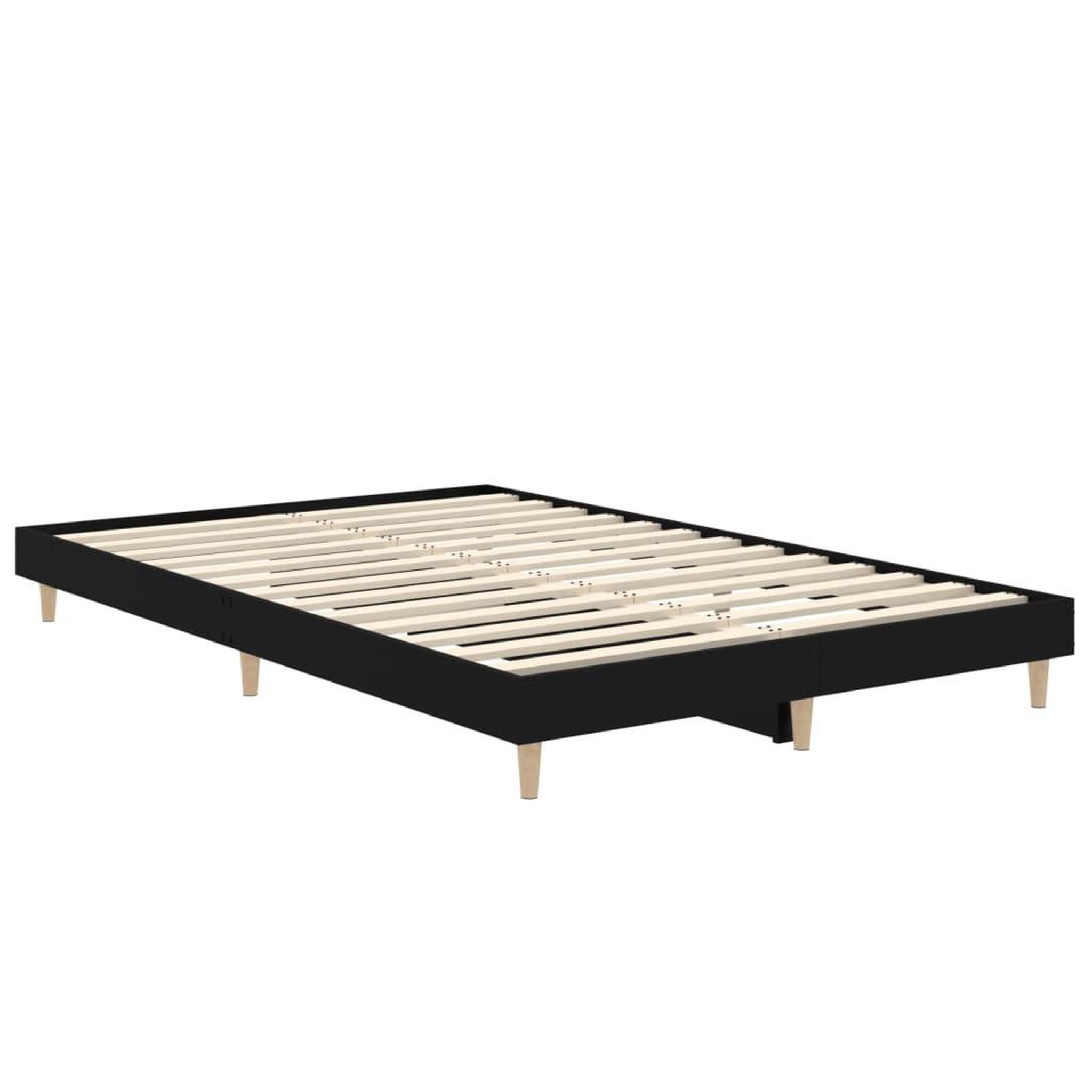 Voir la diapositive 5 : VIDAXL Cadre de lit sans matelas noir 120x190 cm bois d'ingenierie