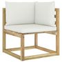 Voir la diapositive 4 : VIDAXL Canapes d'angle de jardin 2pcs et coussins Pin impregne de vert