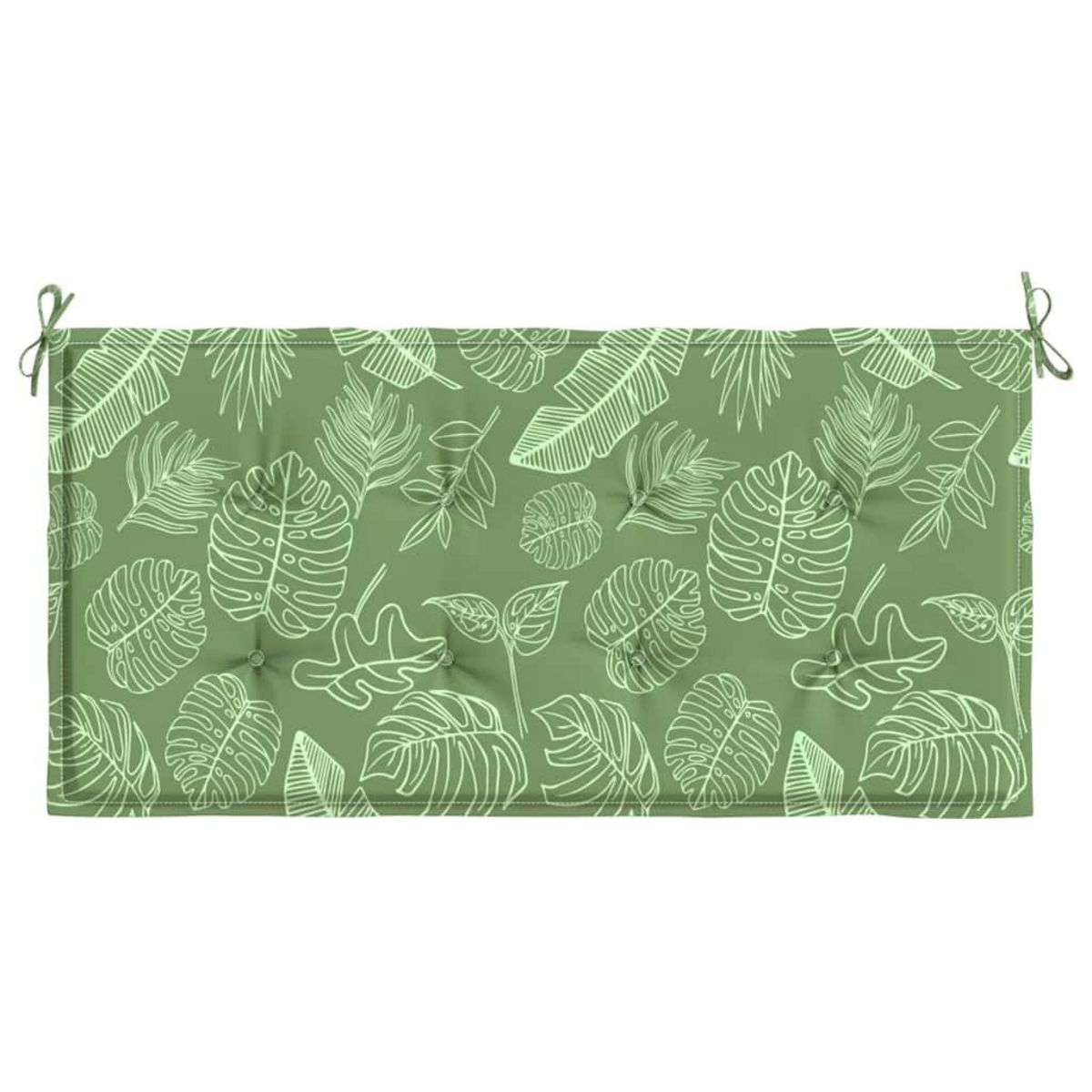 VIDAXL Coussin de banc de jardin motif de feuilles 120x50x3 cm