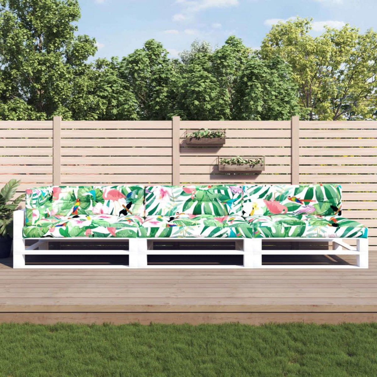 VIDAXL Coussins de palette lot de 7 multicolore tissu