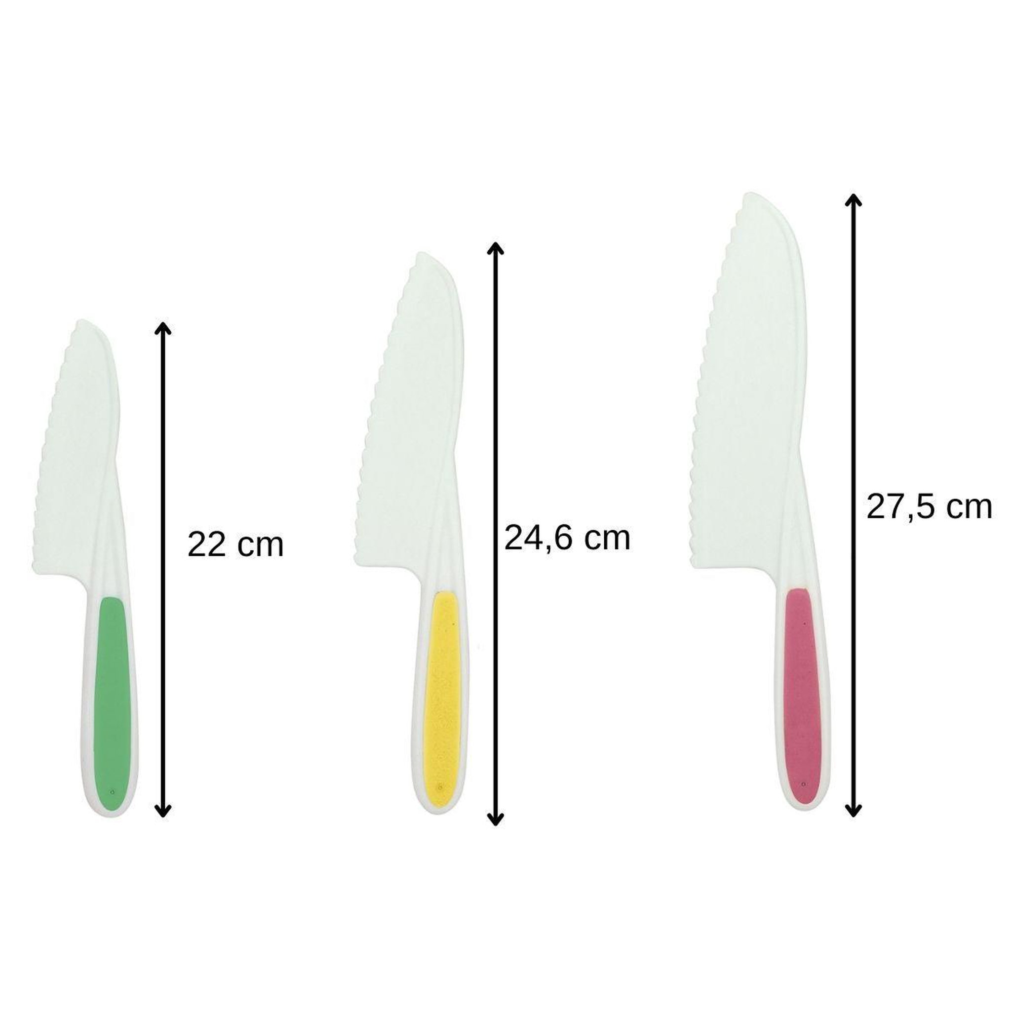 Voir la diapositive 3 : Fackelmann 3 couteaux de cuisine pour enfants 22 à 27 cm fackelmann mini monster