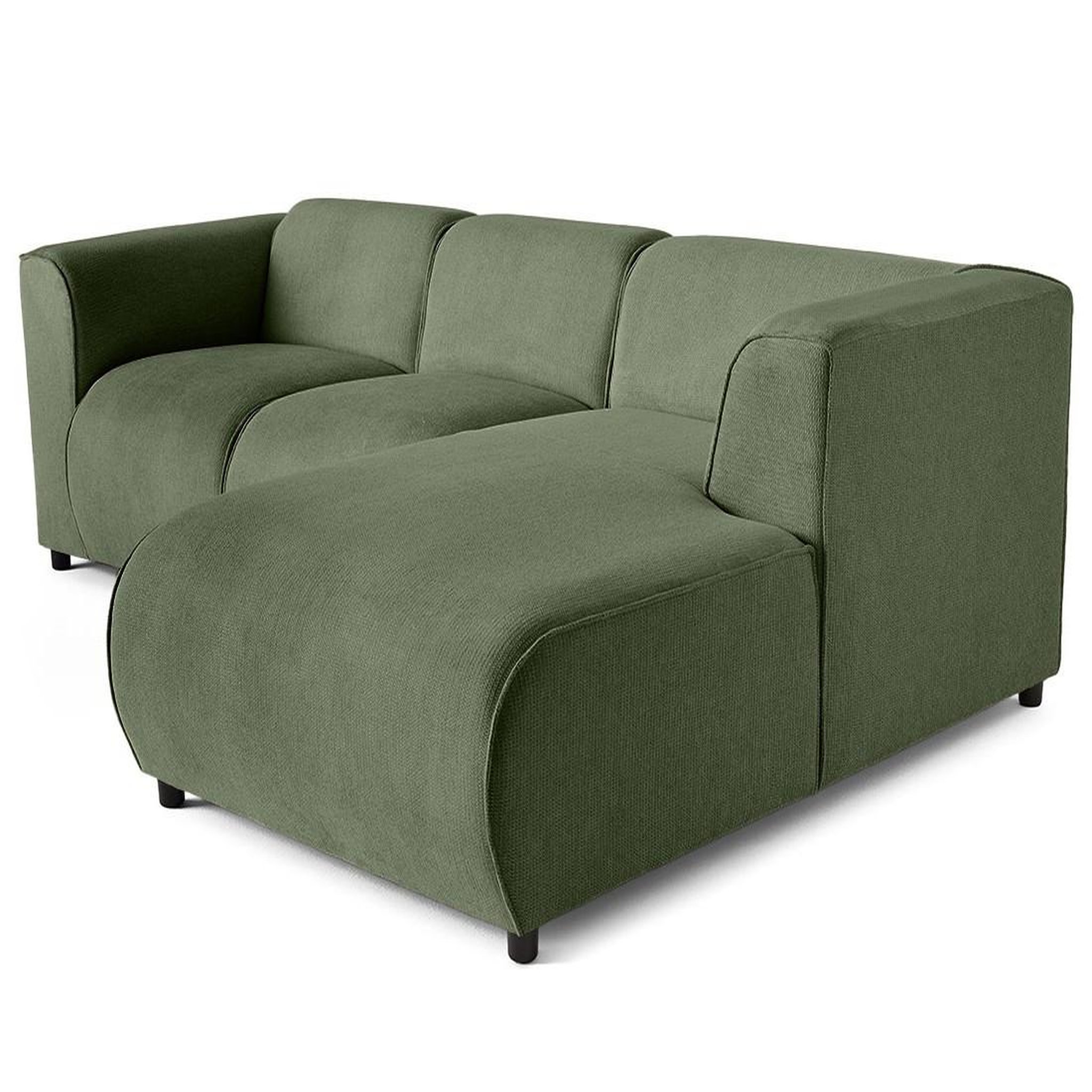 Voir la diapositive 2 : LISA DESIGN Suaro - canapé modulable d'angle droit 4 places en tissu texturé