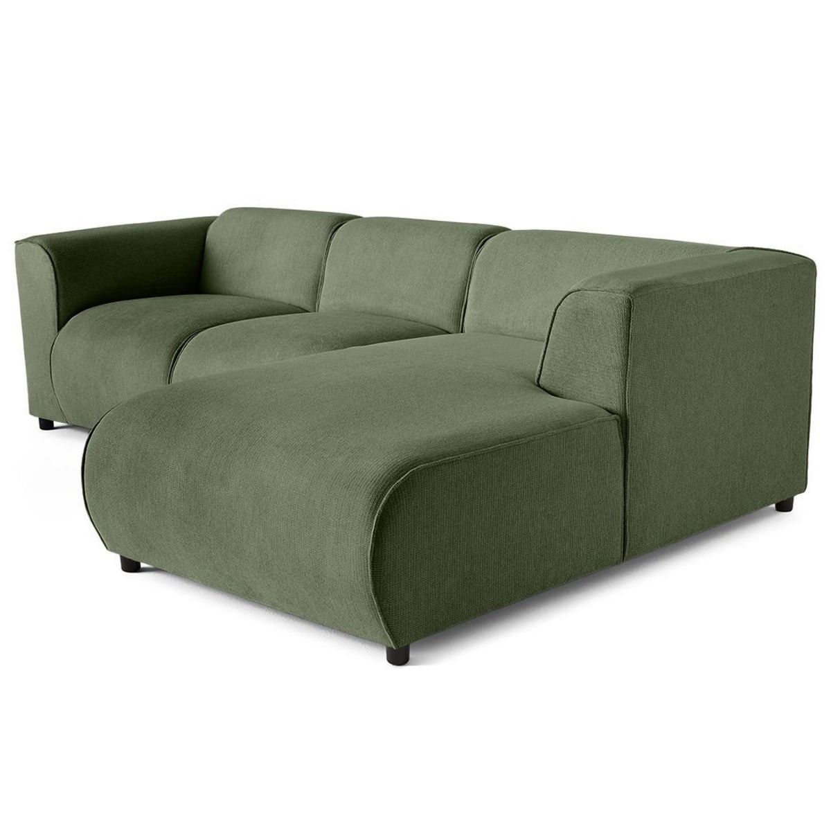 LISA DESIGN Suaro - canapé modulable d'angle droit 4 places en tissu texturé