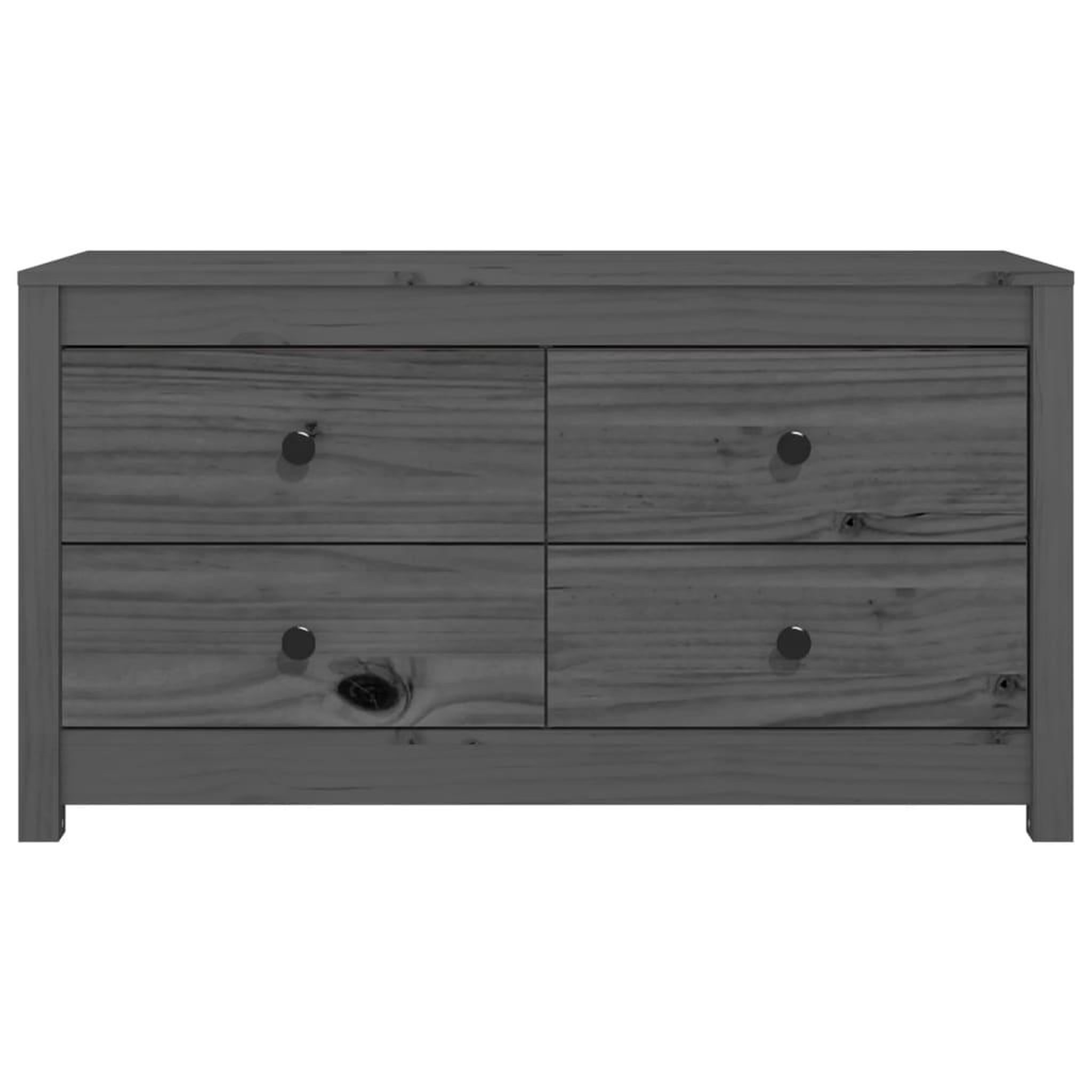 Voir la diapositive 4 : VIDAXL Armoire laterale Gris 100x40x54 cm Bois de pin massif