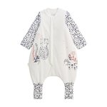 Petit Béguin Turbulette TOG 2 en velours avec pieds retroussables et manches amovibles Céleste. Coloris disponibles : Beige