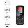 Voir la diapositive 2 : Logicom Téléphone portable Posh 186 Noir 2G