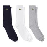 Lacoste x3 Paires de Chaussettes Gris/Blanc/ Homme Lacoste RA4182. Coloris disponibles : Noir