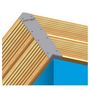 Voir la diapositive 5 : UBBINK Piscine hors sol bois rectangulaire - 500x800x140cm -  Liner Beige -LINEA
