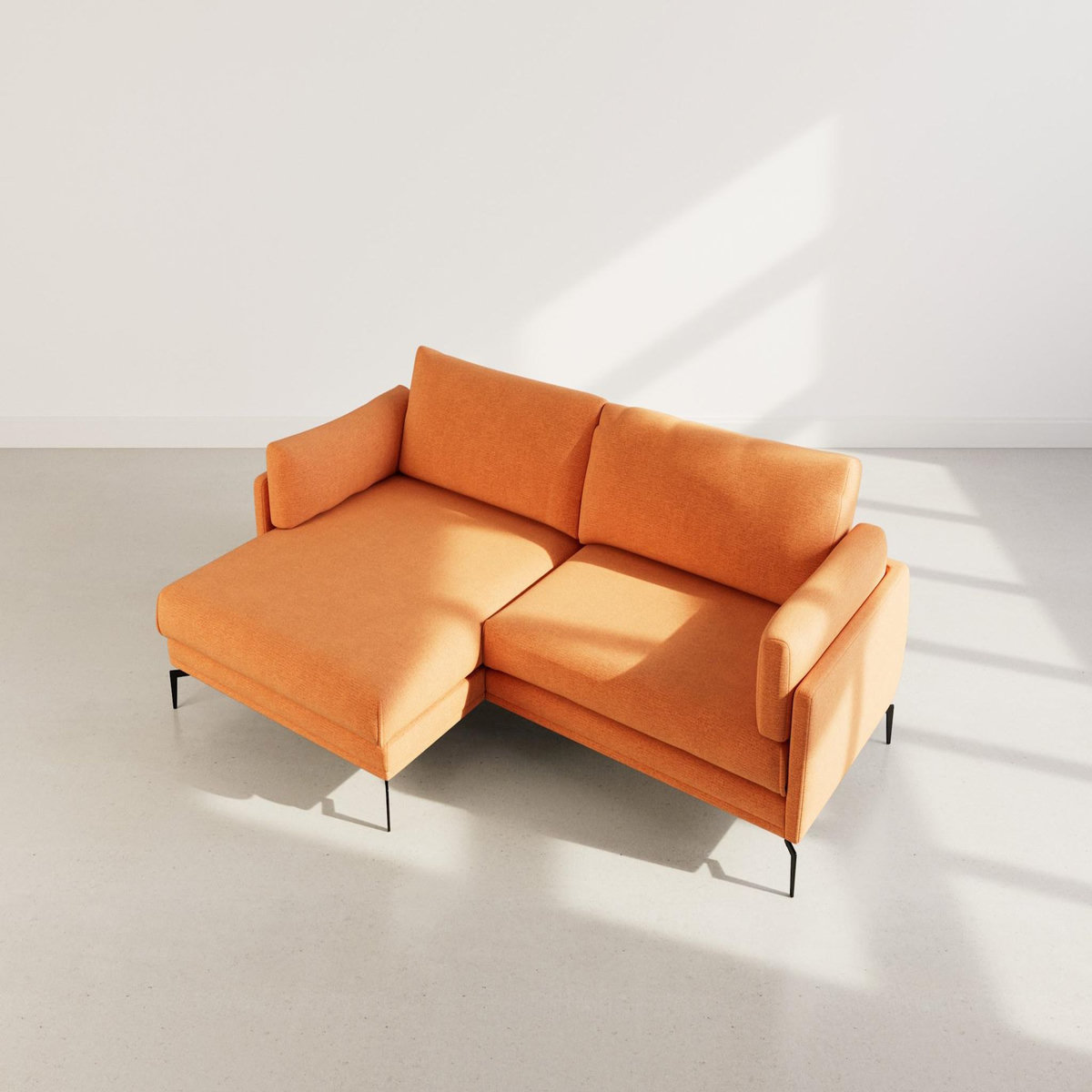 LISA DESIGN Carlos - canapé d'angle gauche 4 places ultra moelleux en tissu texturé