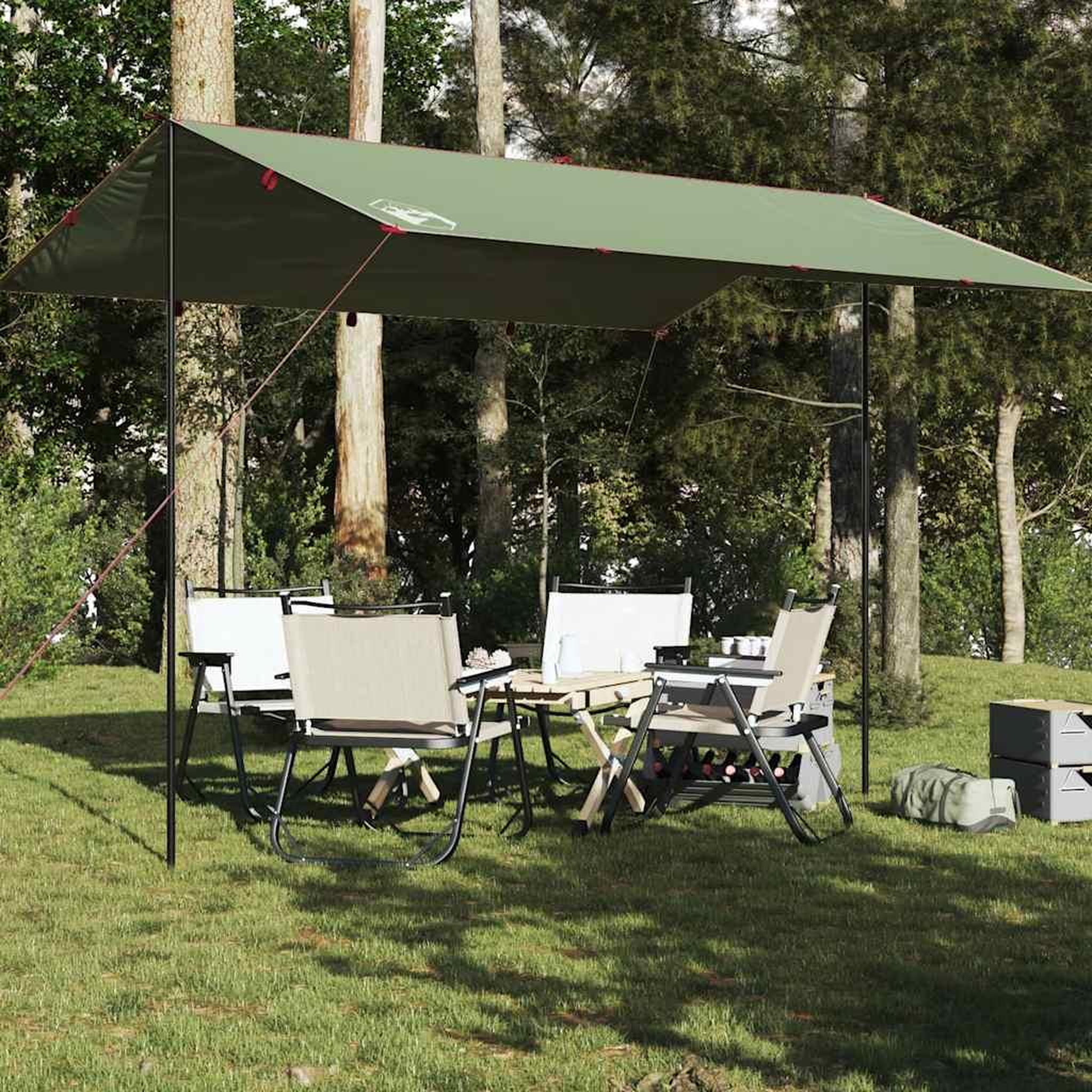 Voir la diapositive 3 : VIDAXL Bache de camping vert 400x294 cm impermeable