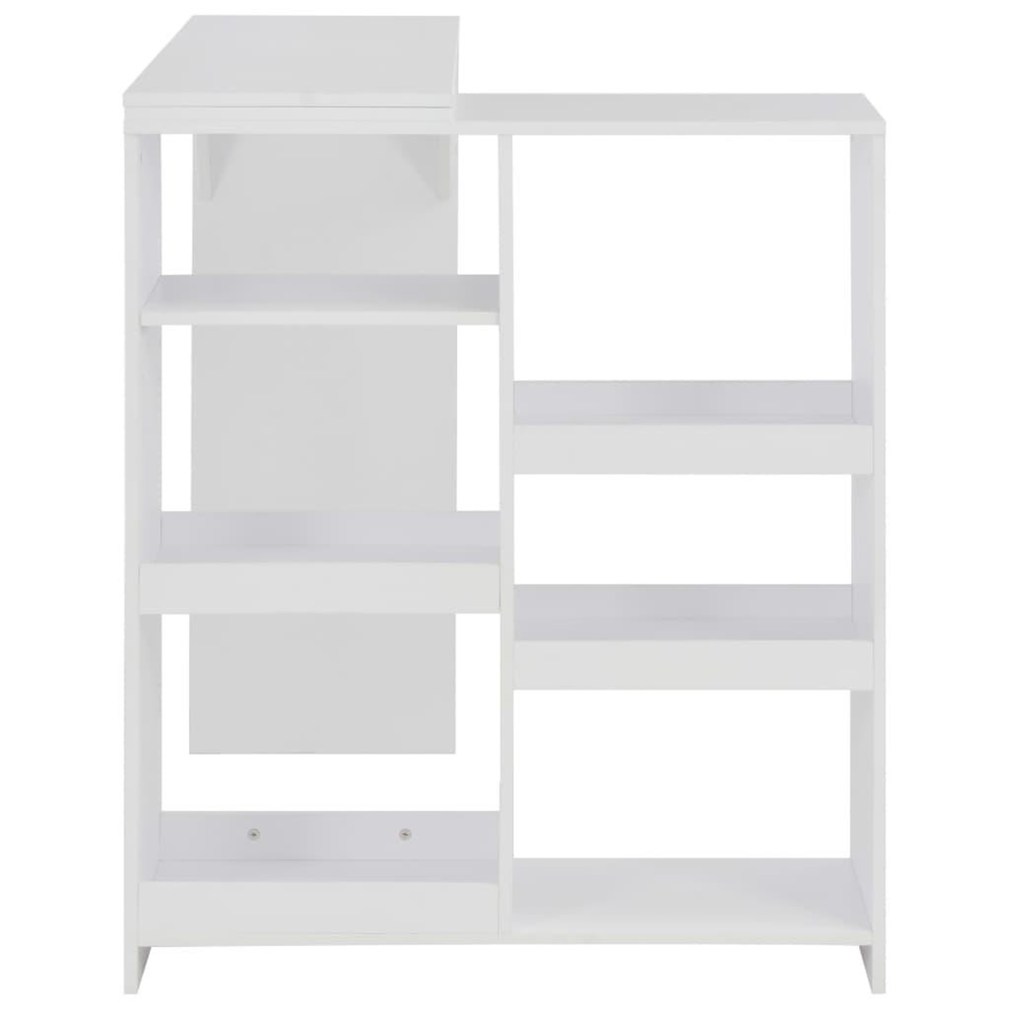 Voir la diapositive 4 : VIDAXL Table de bar avec tablette amovible Blanc 138x39x110 cm
