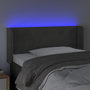 Voir la diapositive 4 : VIDAXL Tete de lit a LED Gris fonce 93x16x78/88 cm Velours