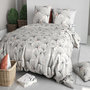 Voir la diapositive 2 : ATELIER DU COTON Parure Housse De Couette 100% Coton 57fils Frenezia