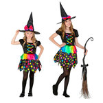 WIDMANN Déguisement sorcière coloré - Fille - 4/5 ans (104 à 110 cm)