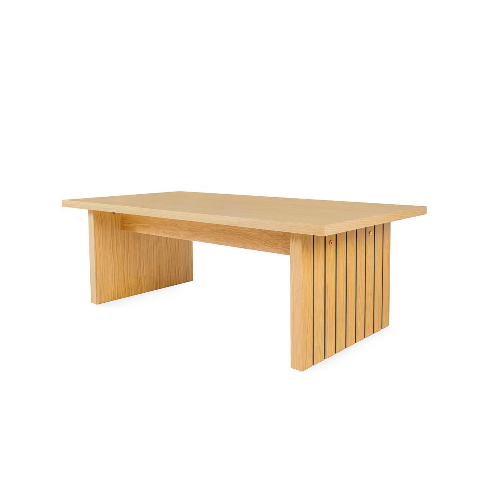 Voir la diapositive 5 : Paris Prix Table basse design en bois  stripe  120cm naturel