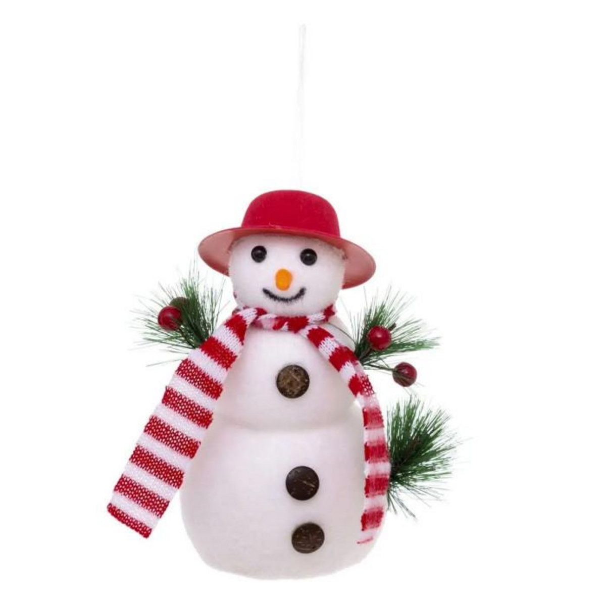 ATMOSPHERA Sujet de Noël  Bonhomme de Neige  17cm Blanc