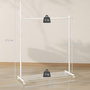 Voir la diapositive 3 : HOMCOM Portant à vêtements mobile étagère porte-manteau en forme d'arbre métal blanc