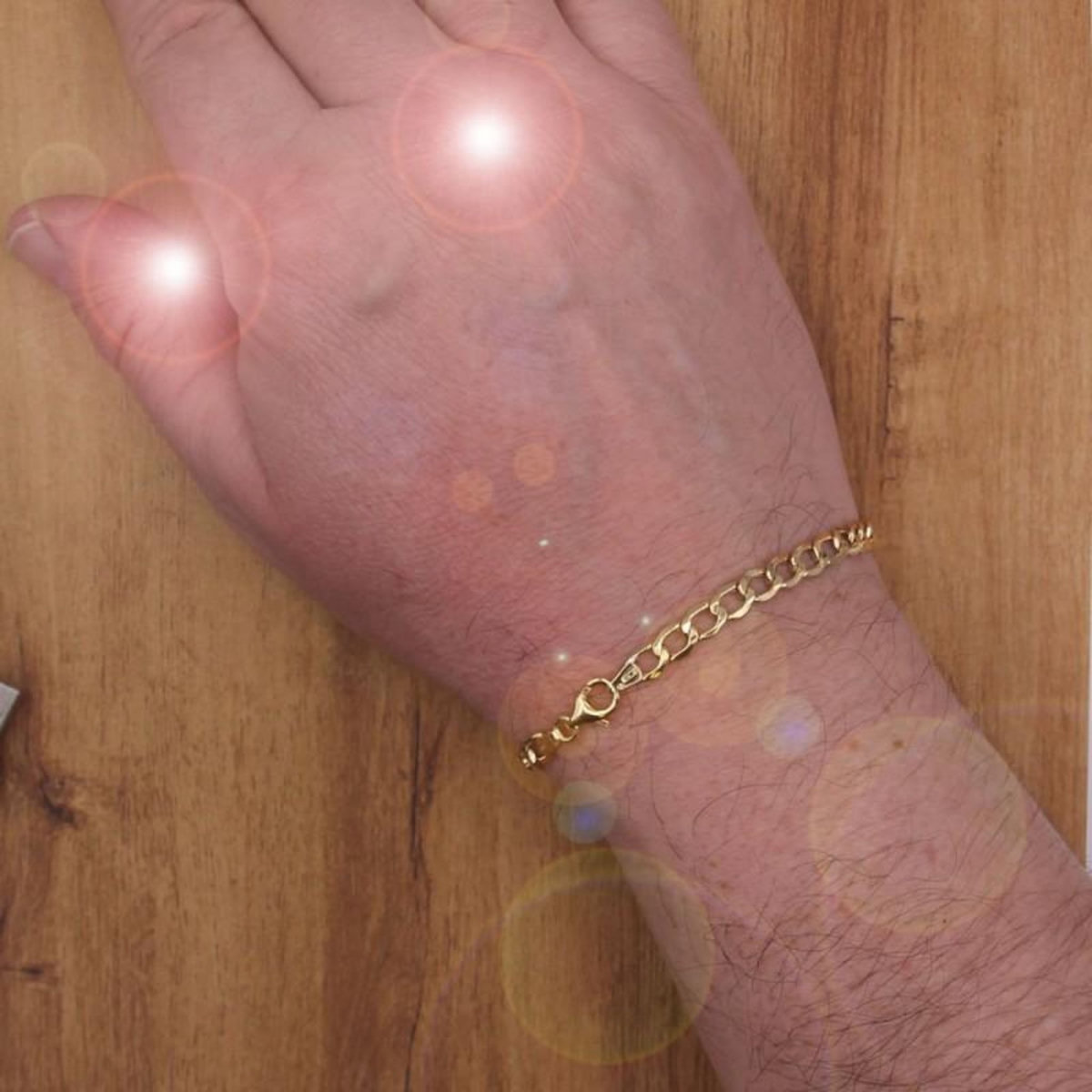 L'ATELIER D'AZUR Bracelet Or Jaune Maille Gourmette - Homme