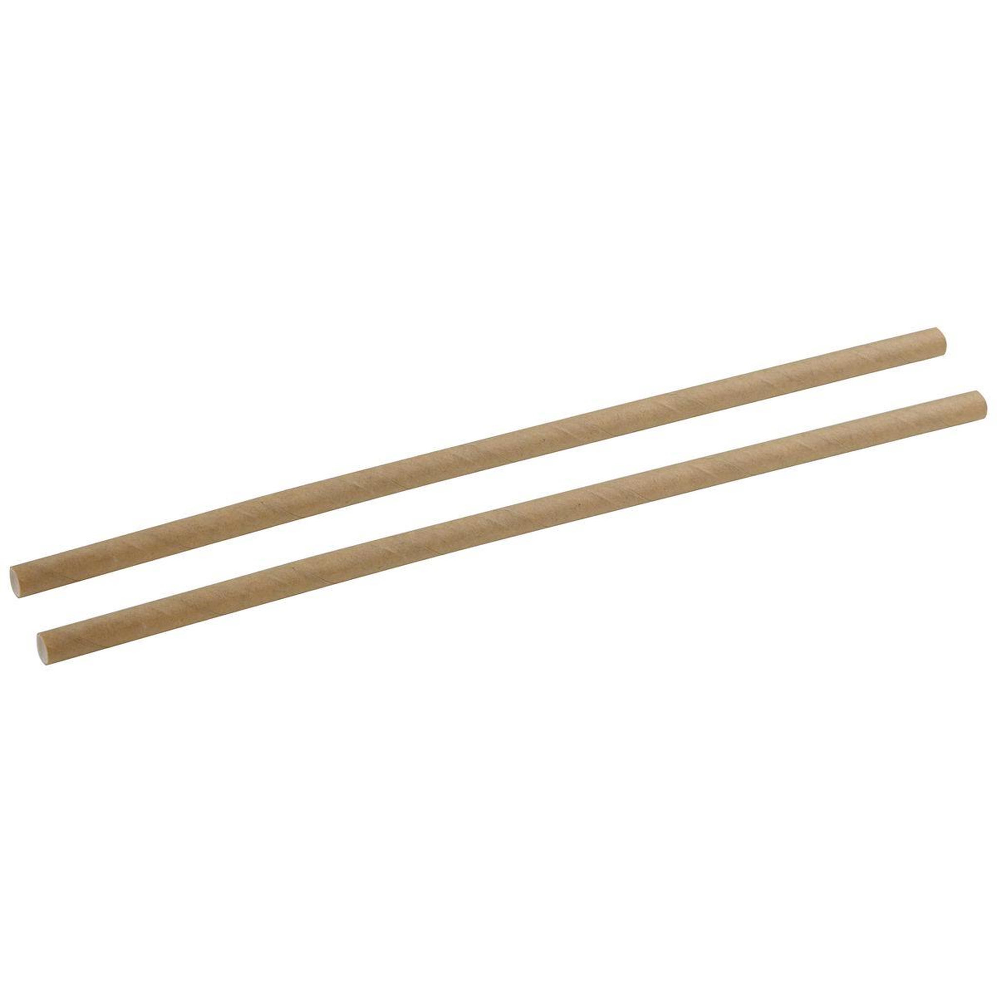 Fackelmann Boite de 250 pailles en papier brun 21 cm fackelmann nature