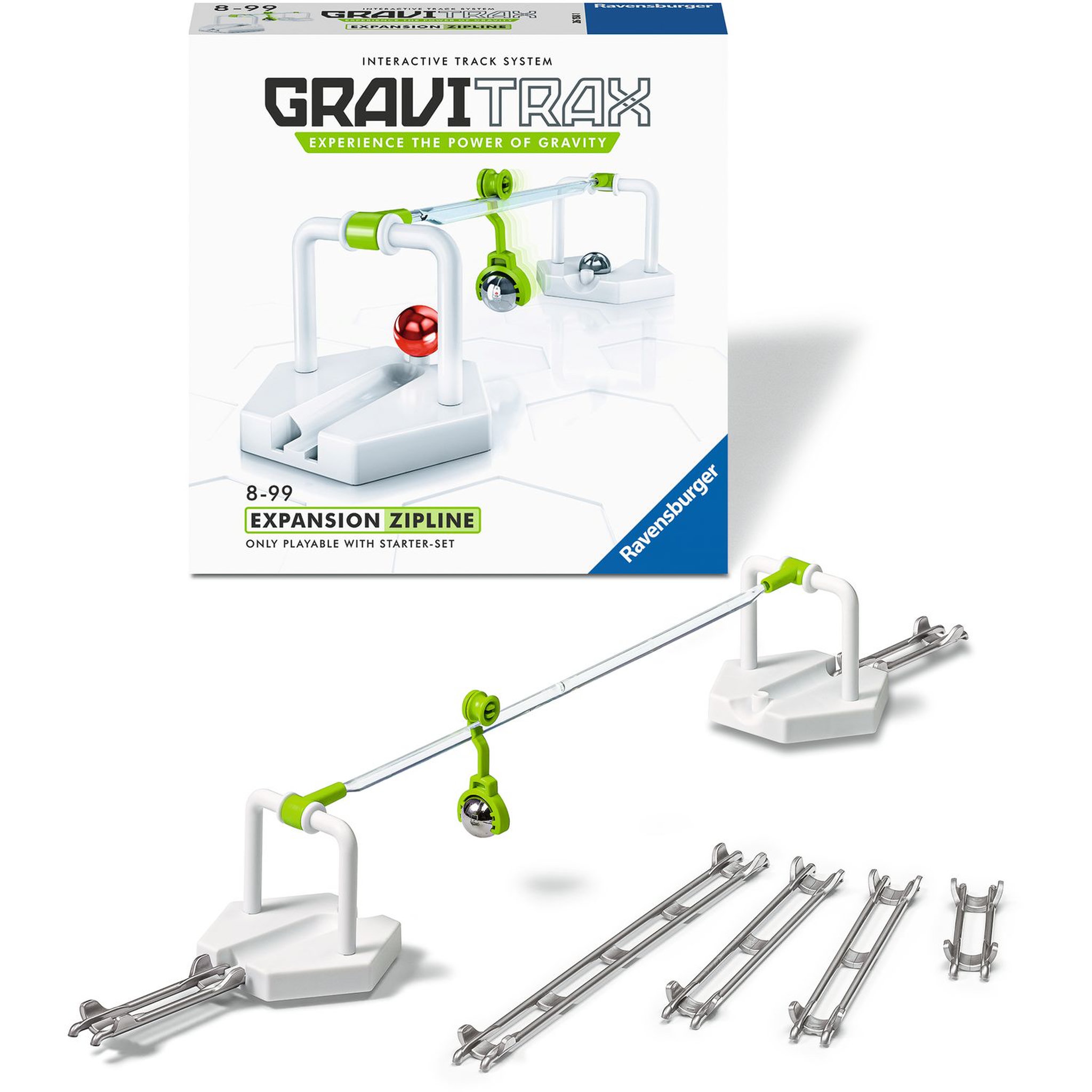 Voir la diapositive 3 : RAVENSBURGER Jeu de construction GraviTrax - Bloc d'action Tyrolienne