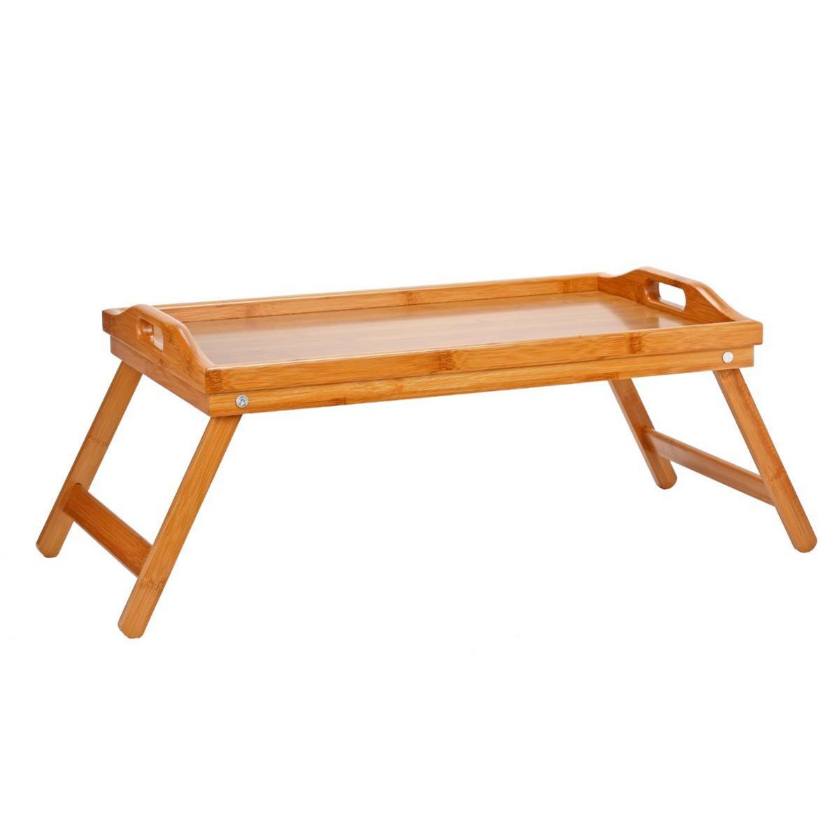 SECRET DE GOURMET Plateau petit déjeuner en bambou avec pieds - 51 x 38 cm