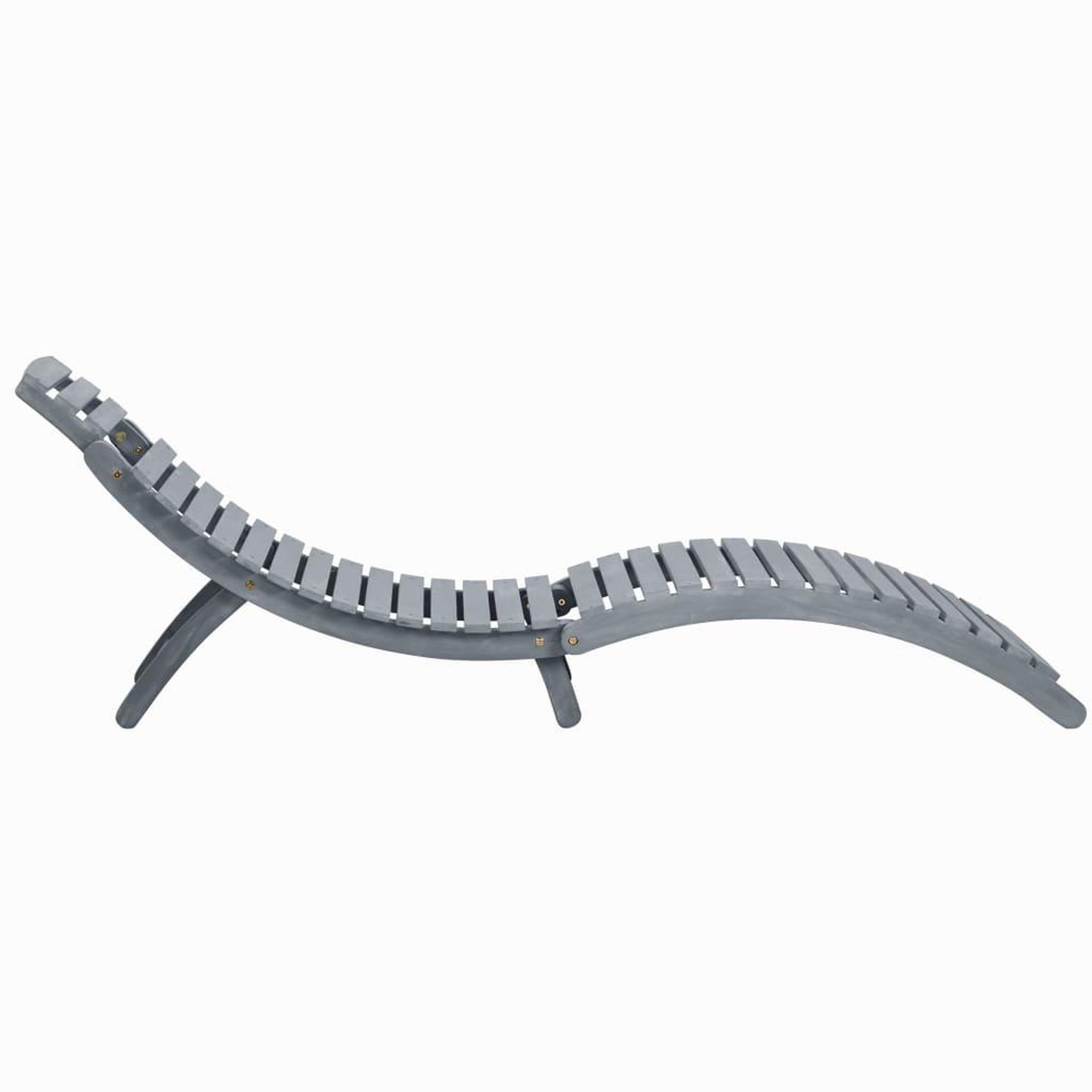 Voir la diapositive 3 : VIDAXL Chaise longue Delavage gris Bois d'acacia solide