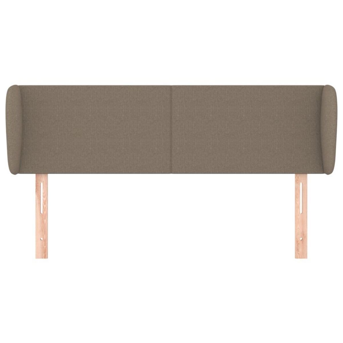 VIDAXL Tete de lit avec oreilles Taupe 147x23x78/88 cm Tissu