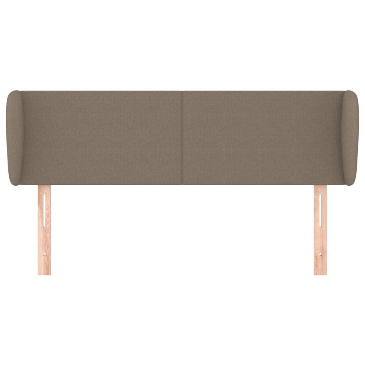 VIDAXL Tete de lit avec oreilles Taupe 147x23x78/88 cm Tissu