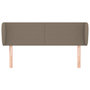 Voir la diapositive 3 : VIDAXL Tete de lit avec oreilles Taupe 147x23x78/88 cm Tissu