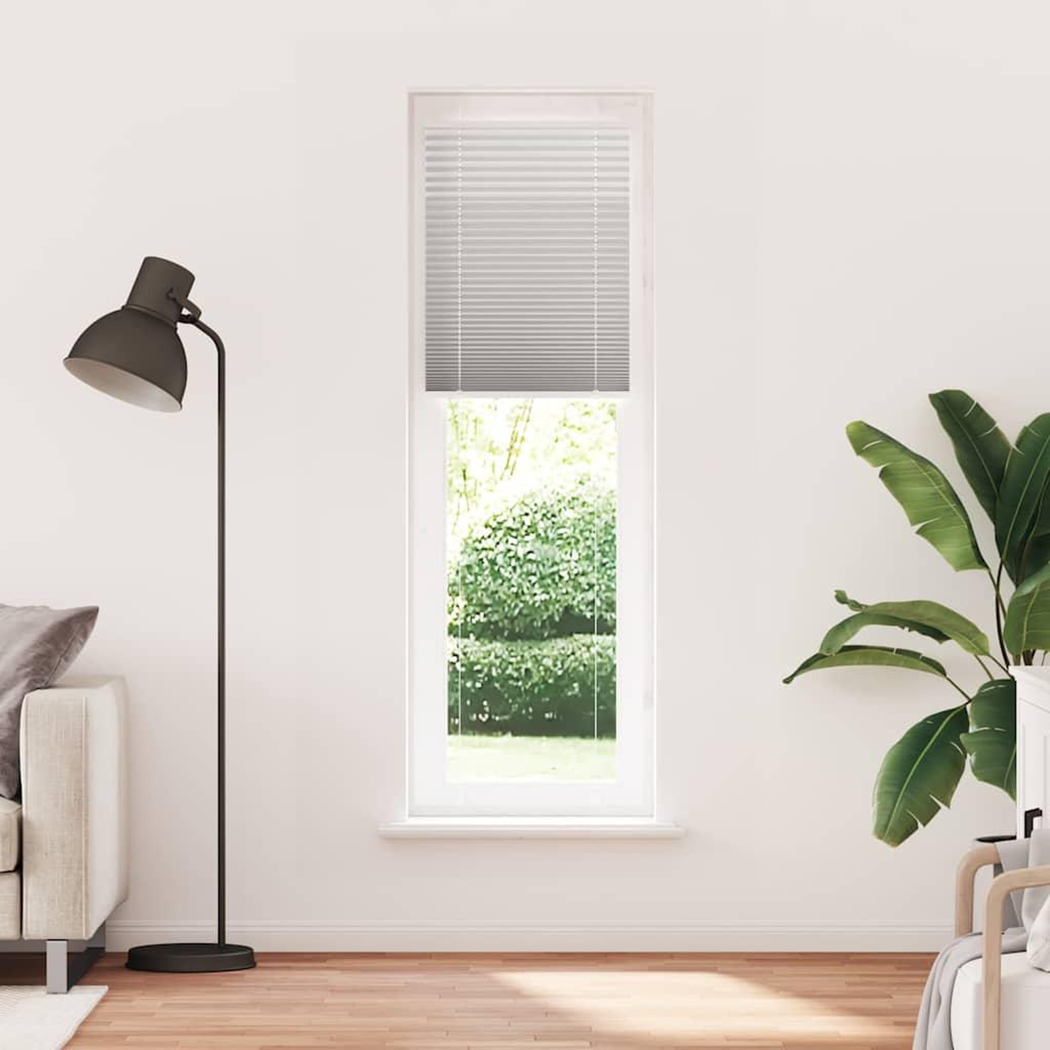 VIDAXL Store plisse gris clair 55x200 cm largeur du tissu 54,4 cm
