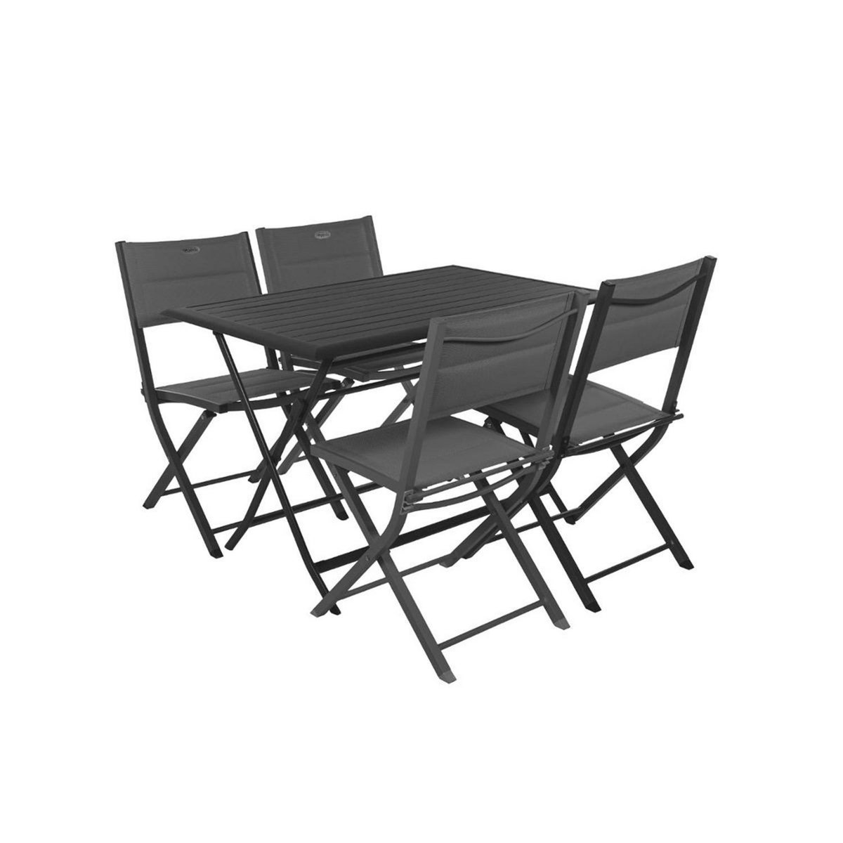 HESPERIDE Ensemble table de jardin pliante Azua + 4 chaises Allure