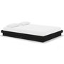 Voir la diapositive 1 : VIDAXL Cadre de lit sans matelas noir bois massif 140x190 cm