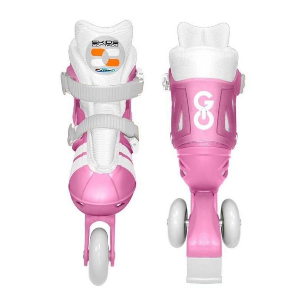 STAMP Patins en ligne 2-en-1 - STAMP - SKIDS CONTROL - 3 roues - Taille 27-30 - Rose
