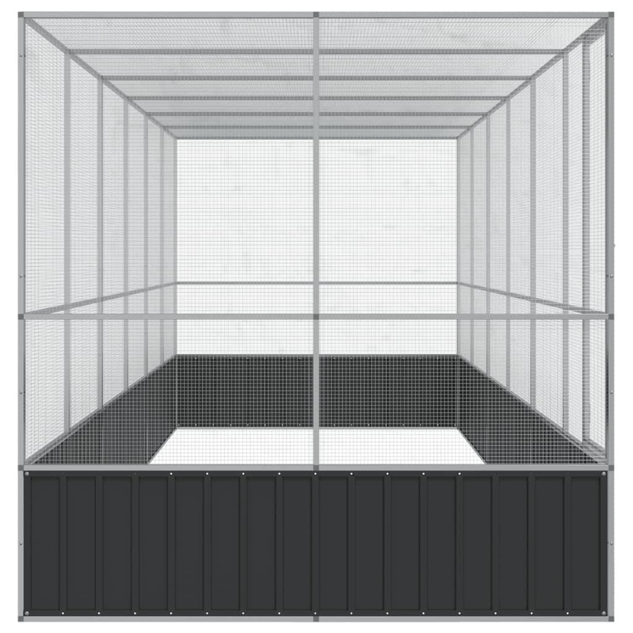 Voir la diapositive 4 : VIDAXL Voliere avec extension argente 625x207x212 cm acier