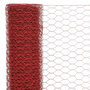 Voir la diapositive 3 : VIDAXL Grillage Acier avec revetement en PVC 25x1 m Rouge